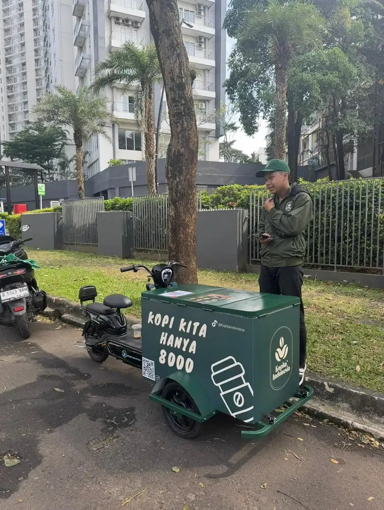 DIJUAL SEPEDA LISTRIK GEROBAK KOPI – SIAP USAHA
