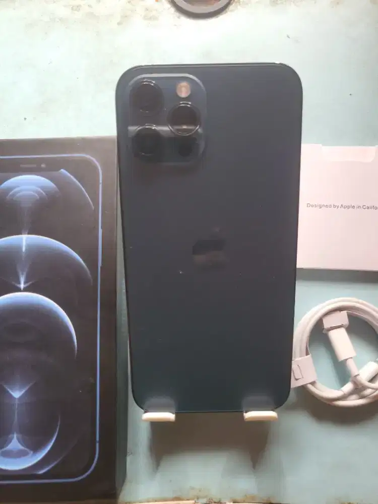 Iphone 12 Pro Max 128gb blue inter fullset mulus