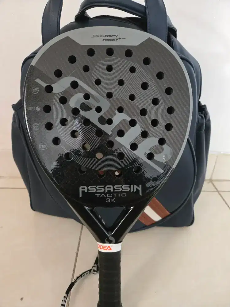 Raket Padel Sane Assassin Tactical 3K Bonus Tas Briell Crew Court
