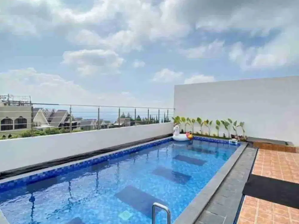 Villa Modern 2 Lantai Ada Kolam Renang Dengan View Indah