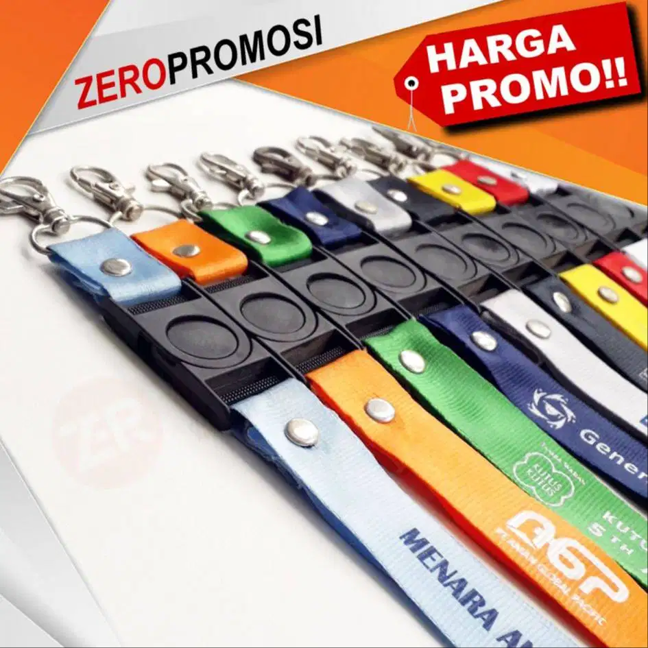 Tali ID Card 2 cm Kilap Custom Logo Lanyard Nylon dengan Kait,Stopper