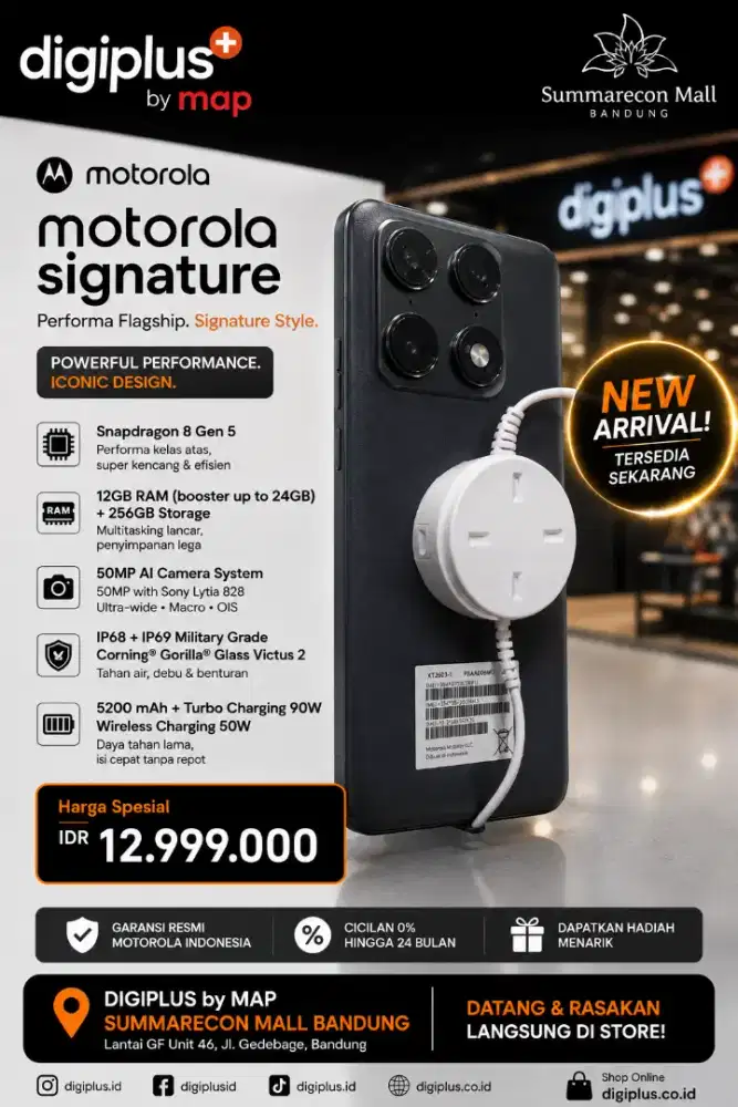 NEW ARRIVAL! Motorola Signature Hadir di DIGIPLUS by MAP Summarecon