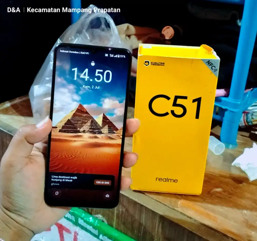 Realme c51 NFC ram 4+8/64 Fullset Ori Mulus Nomines