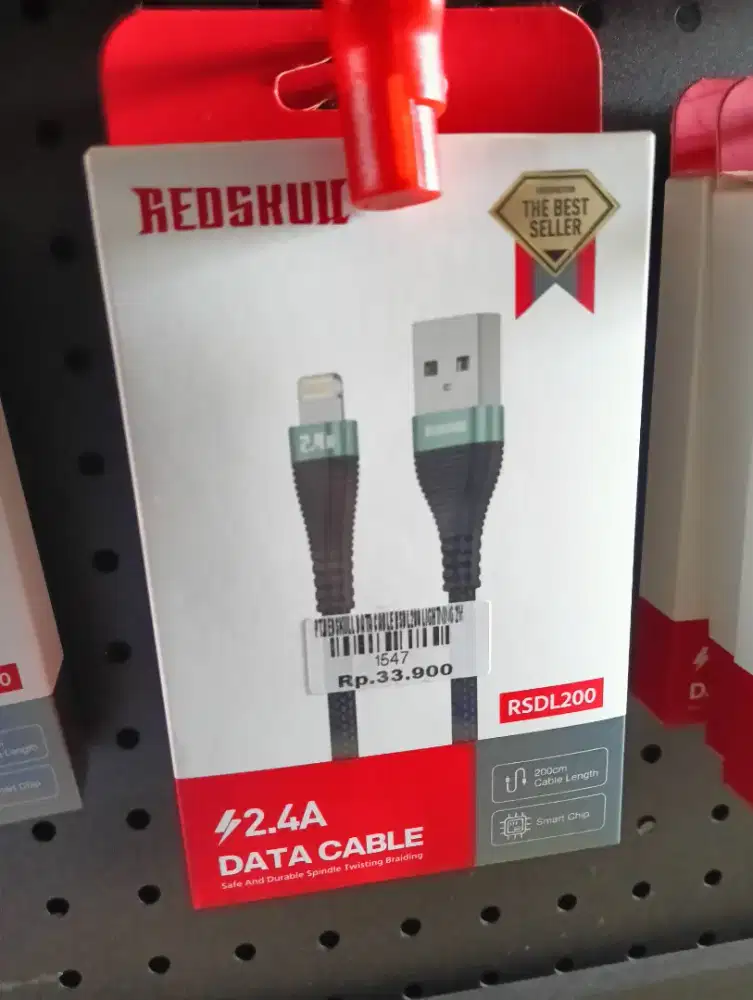 REDSKUL DATA CABLE LIGHTNING 2M | ATLANTIS DAHSYAT