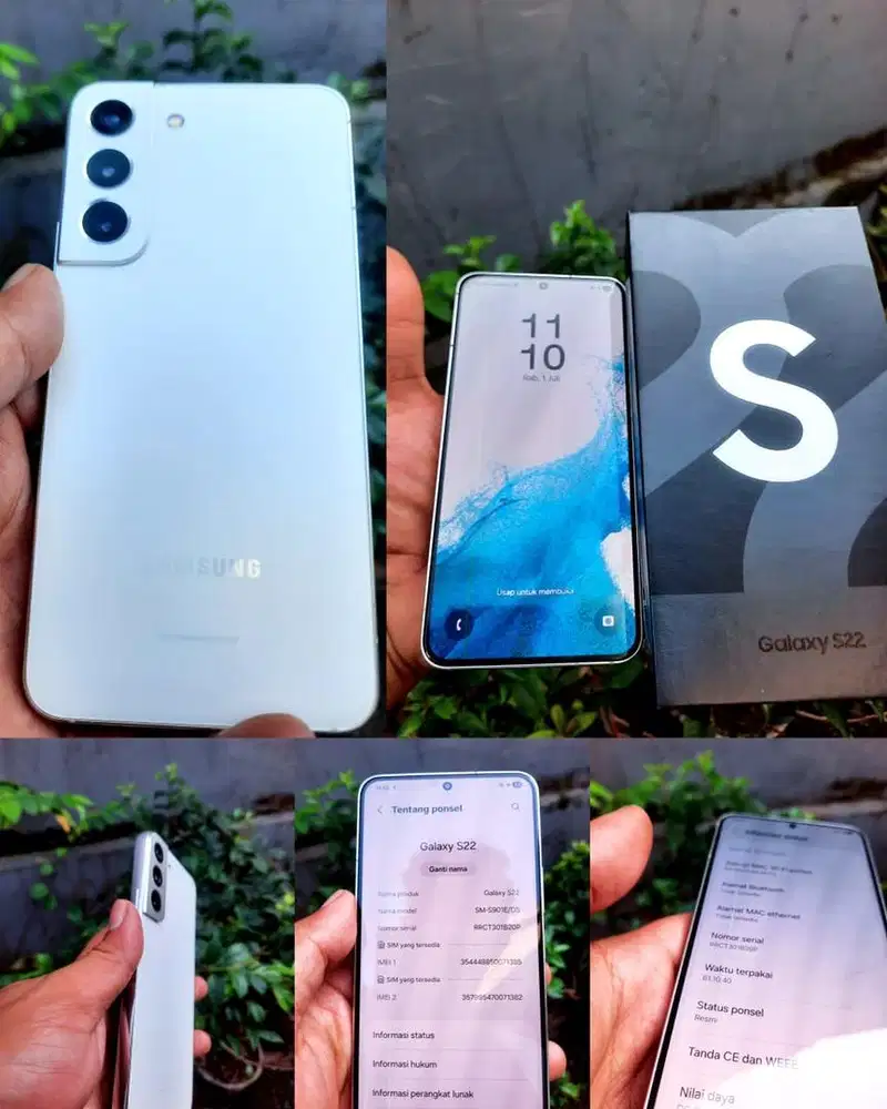 For sale : Samsung S22 lengkap dengan box, pemakaian probadi