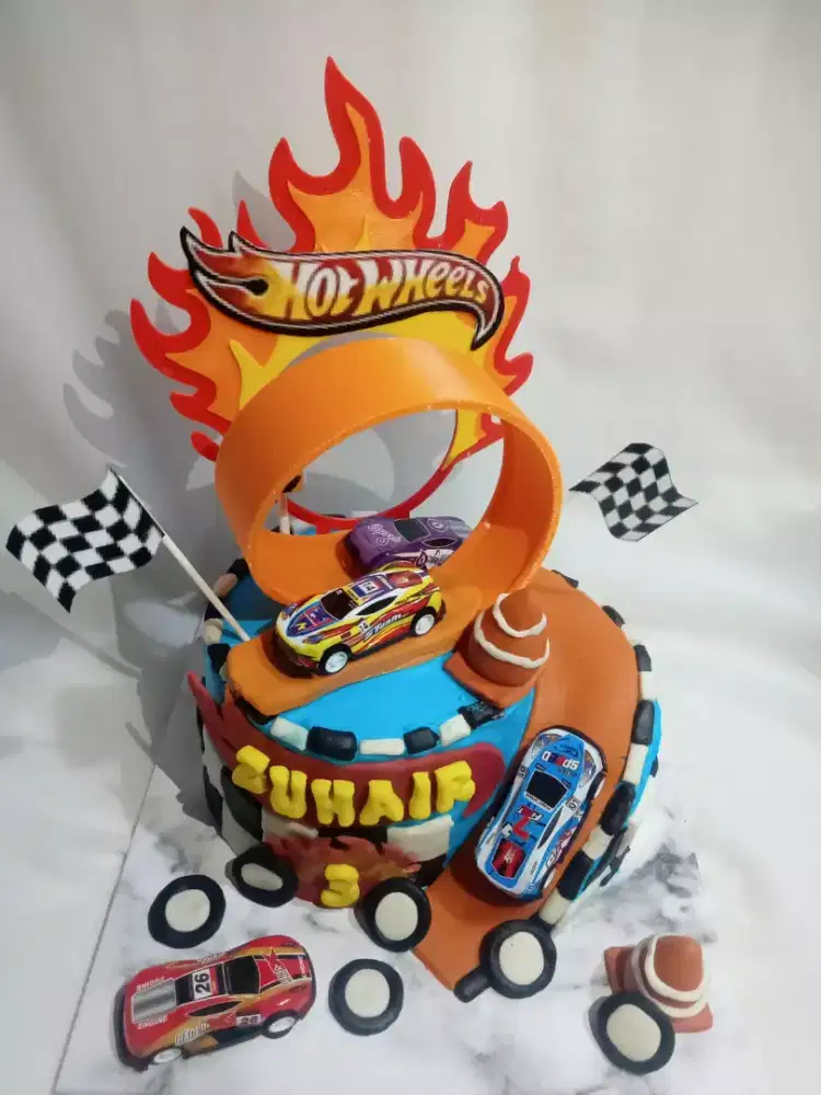 Kue ulang tahun Hotwheels