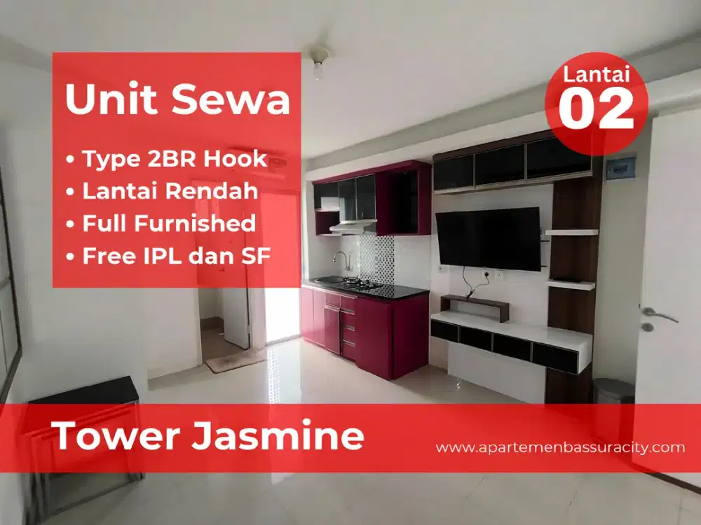 Sewa 2BR hook furnished apartemen Bassura City tower Jasmine