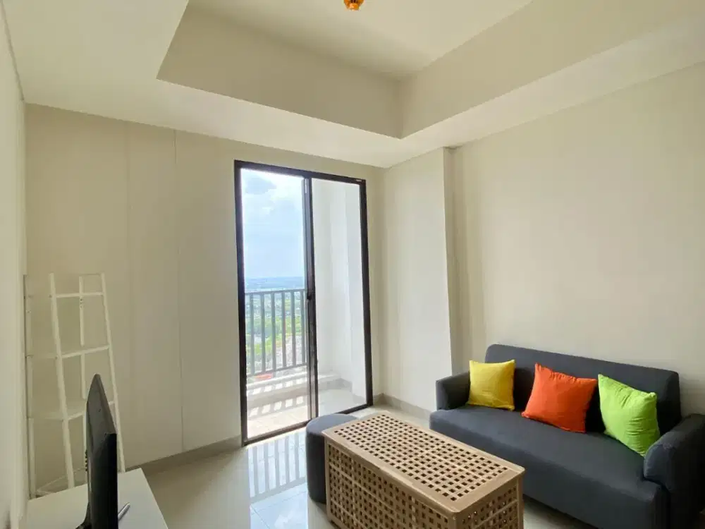 Disewakan Apartemen Cleon Park Tipe 2 BR Full Furnish Di Lantai 17 View Bianglala Aeon Mall