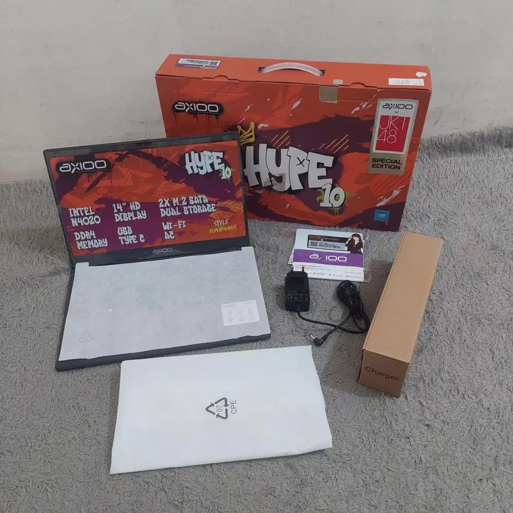 Laptop Axioo SlimBook Hype 10 Fullset Like New