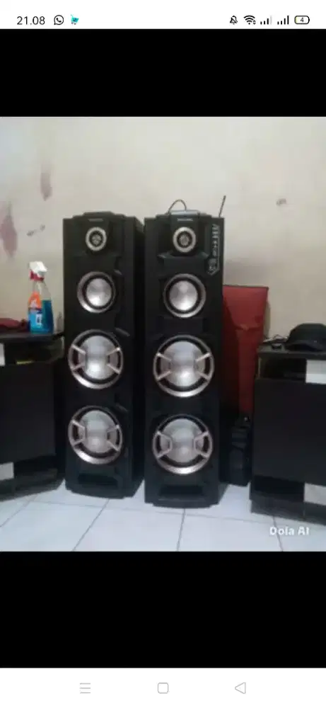 Speaker Polytron dan mic wireless