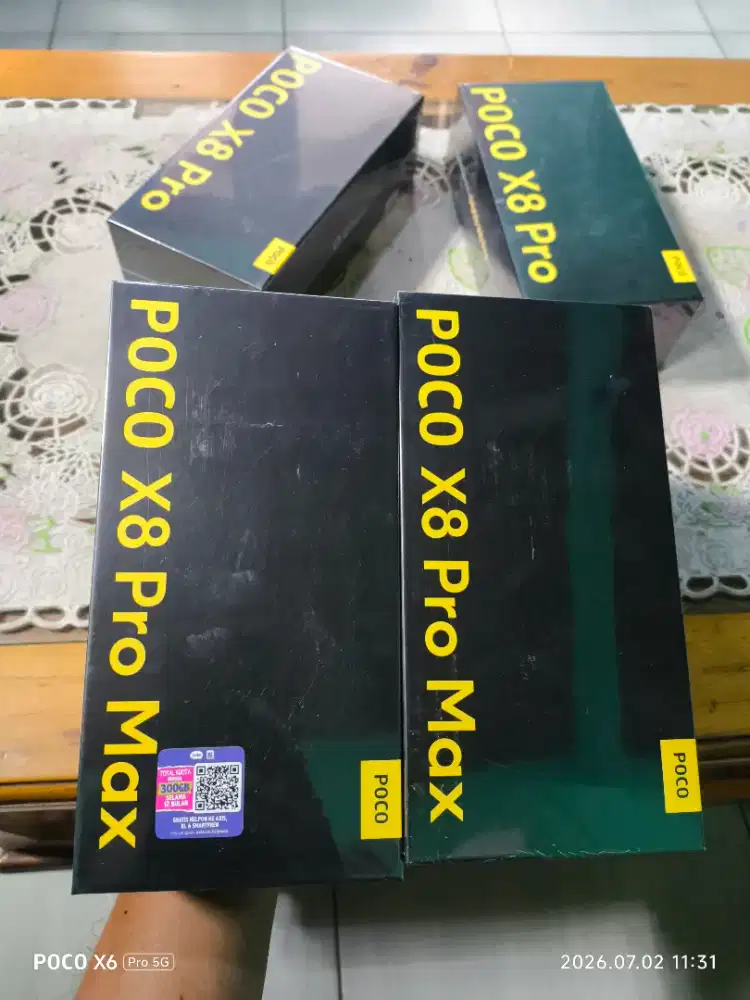 Poco x8 pro max 12/512 baru dan segel murah