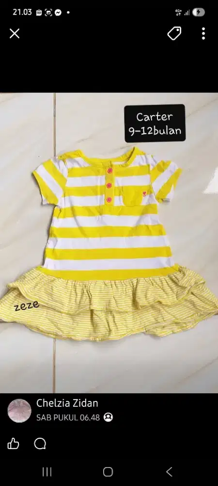 Baju bayi 0 ke 6 bulan