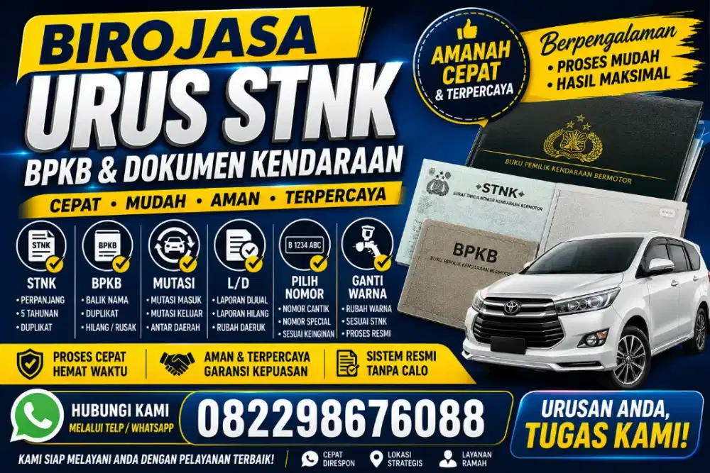 Urus pajak stnk BBN pilnomor mutasi L/D non KTP BPKB hilang jbodetabek