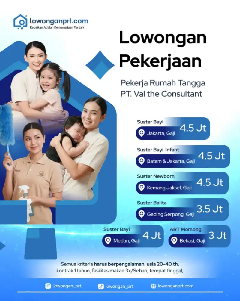 Lowongan kerja ART dan Babysitter