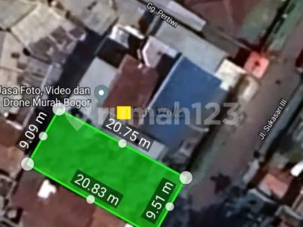 Tanah Kavling di jl sukasari 3 pajajaran, Sukasari