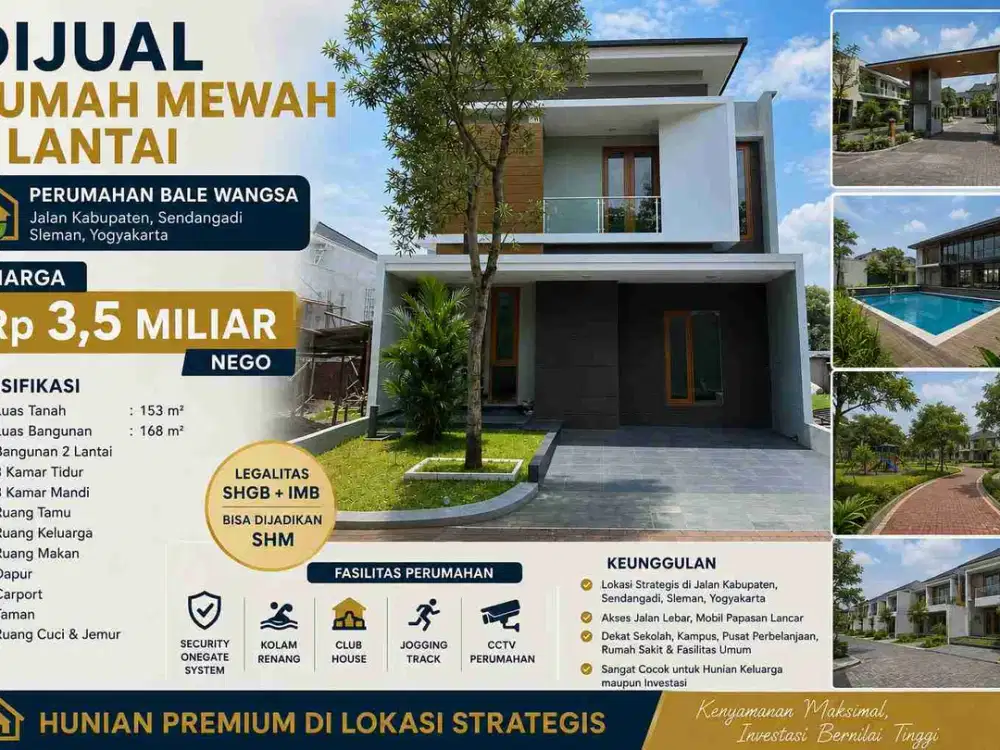 RUMAH MEWAH 2 LANTAI DIJUAL Hunian Premium di Perumahan Bale Wangsa