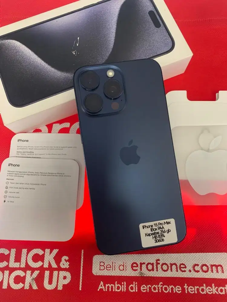 IPhone 15 Pro Max iBox resmi 256gb BH 83% CC 787 on going