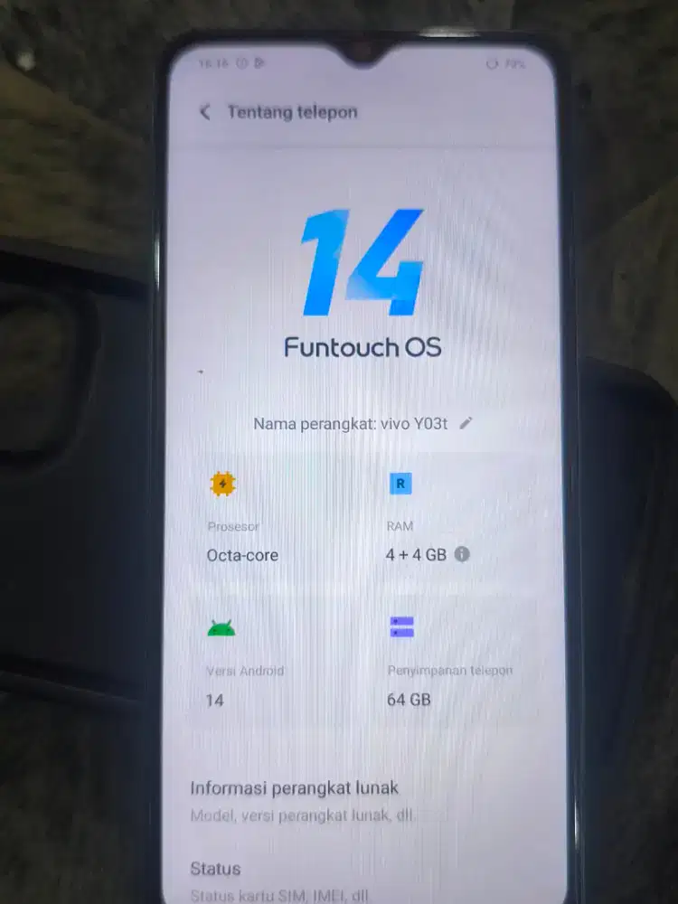 vivo y03t ram 4+4/64gb