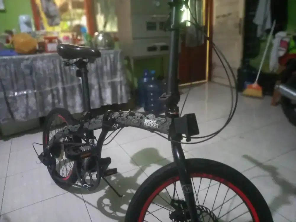 Sepeda lipat wim cycle motif batik mendung uk 20 edisi terbatas