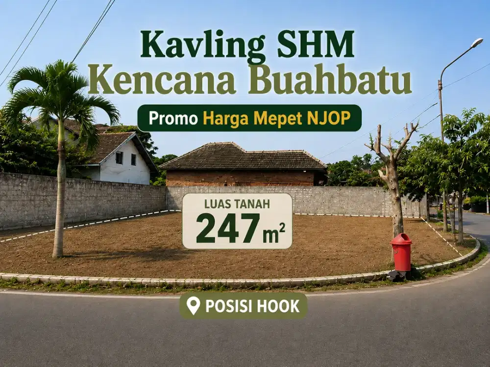 Tanah SHM Posisi Hook di Kencana Buahbatu Bandung