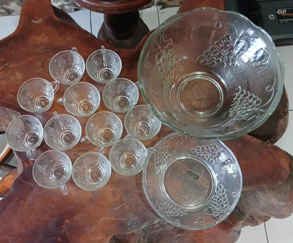 Set mangkok es buah Mangkok besar sedang cangkir 12 Pcs MINUS DOS