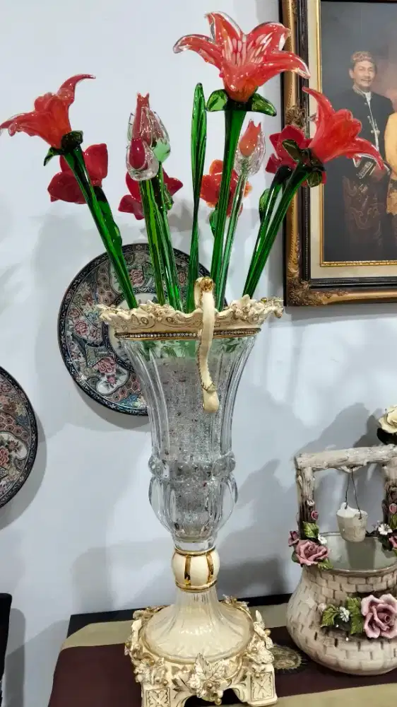 Vas bunga Cristal Bohemia