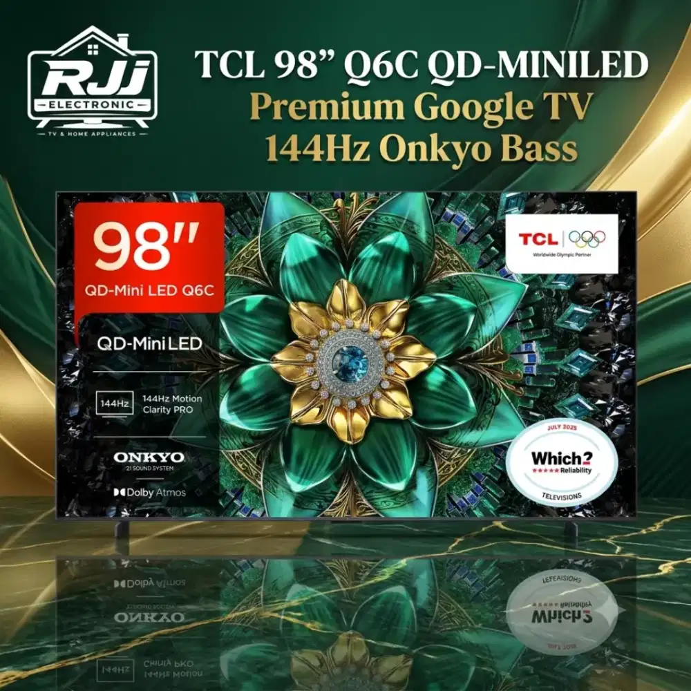 TCL 98 Inch Q6C QD-Miniled 4K UHD 144Hz Premium QLED Google TV