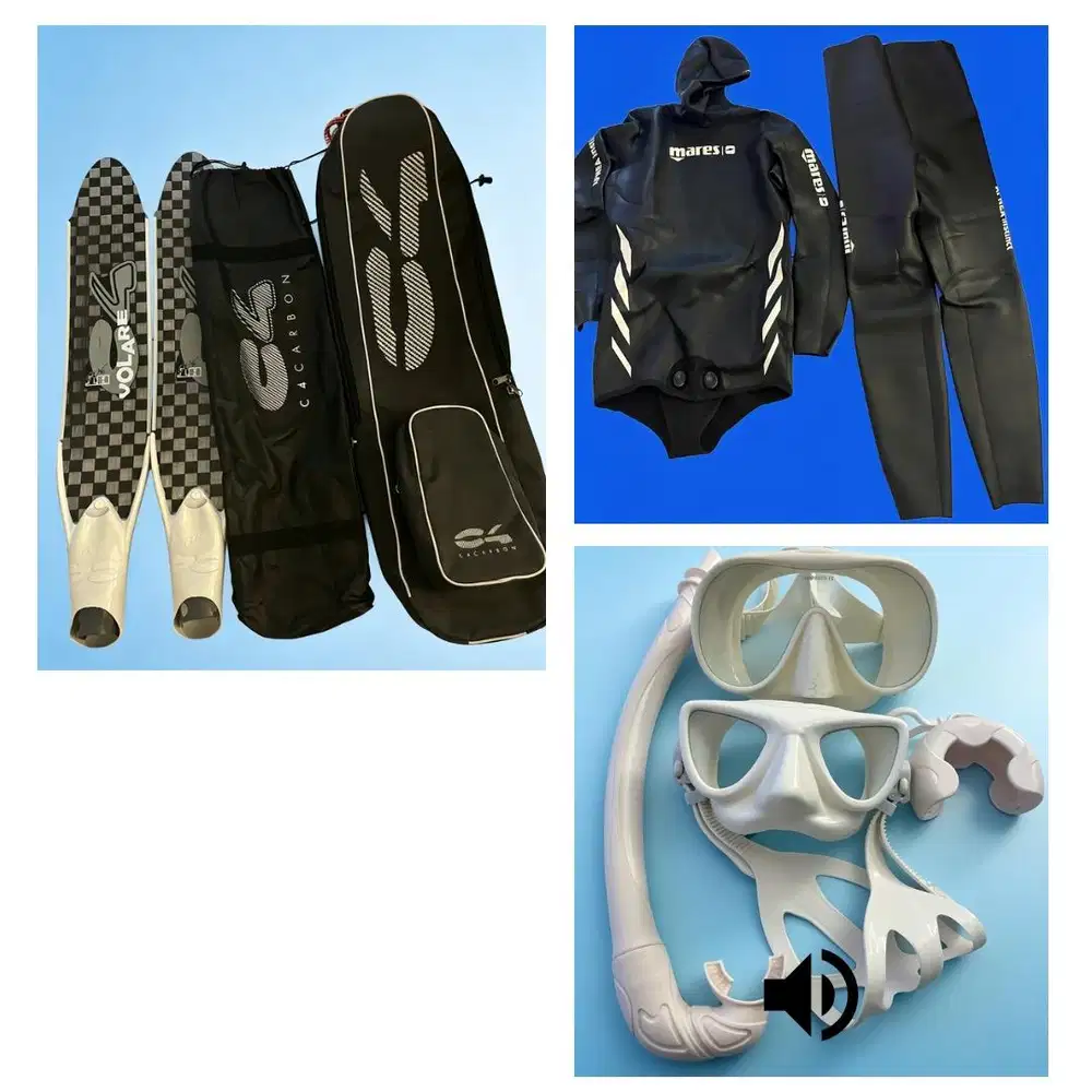 PAKET LENGKAP PERLENGKAPAN FREEDIVING PREMIUM - SIAP PAKAI!
