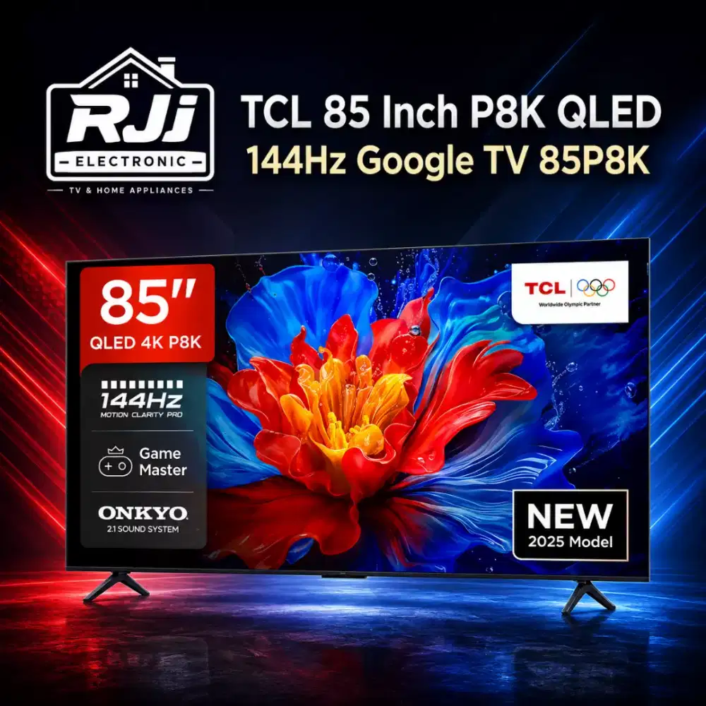 TCL 85 Inch P8K QLED 4K UHD Google TV 85P8K