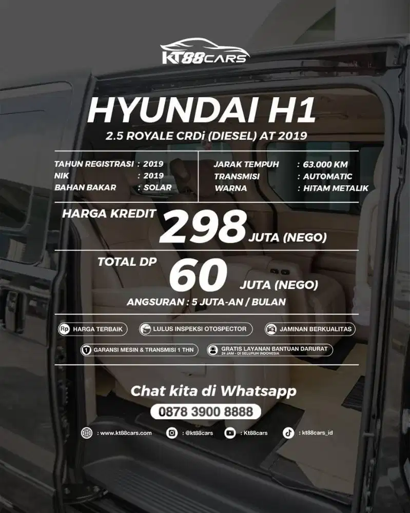 Hyundai H1 2.5 ROYALE CRDI DIESEL AT AT 2019 TDP 60 JT