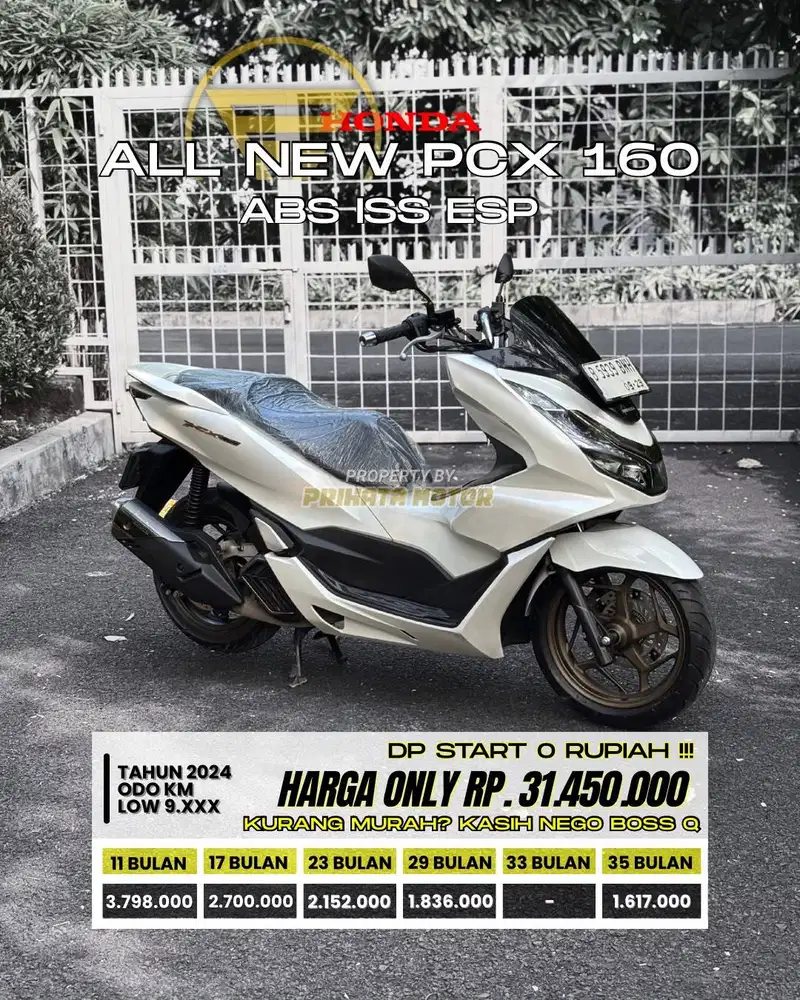 CREDIT DP MULAI 0 RUPIAH! HONDA ALL NEW PCX 160 ABS 2024