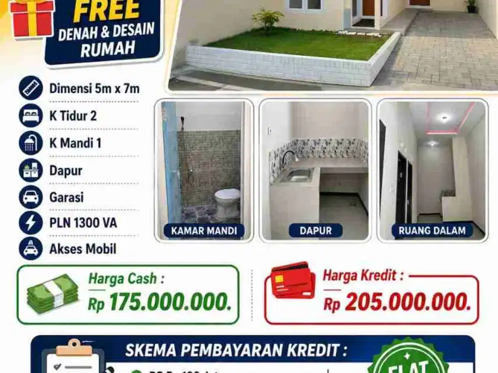Rumah Baru Murah siap Huni di Tanjungsari, Taman, Sda