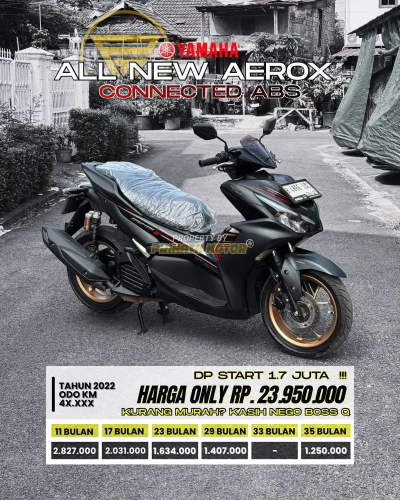 CREDIT DP MULAI 1,7 JUTA! YAMAHA ALL NEW AEROX CONNECTED ABS 2022
