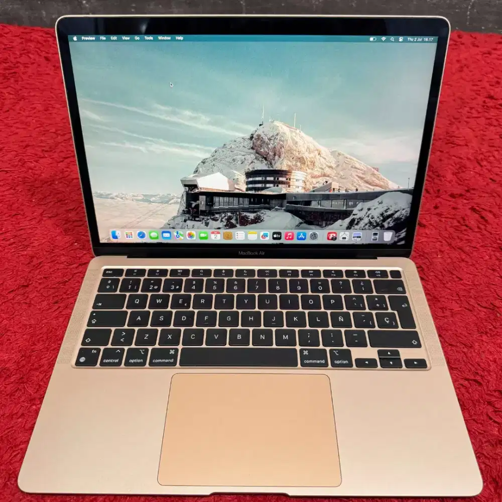 Macbook air m1 2020 ram 8gb ssd 512gb rose gold siap pakai bisa cod