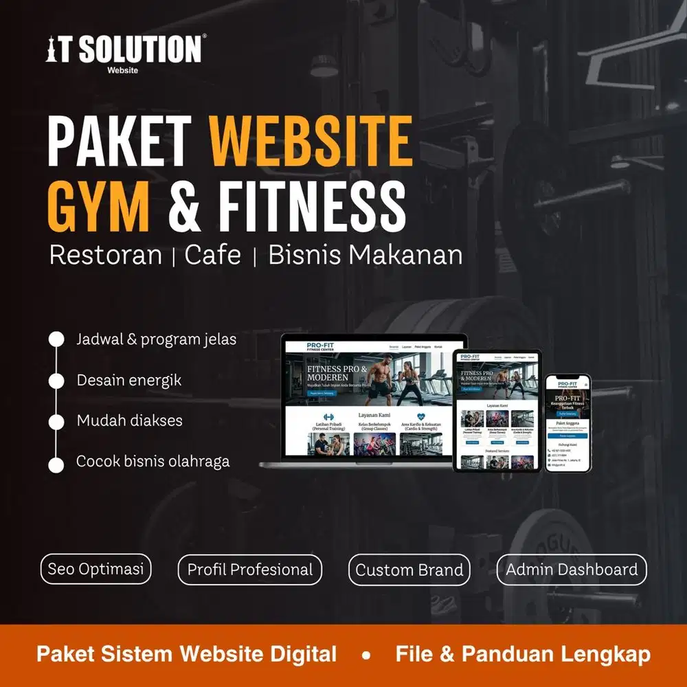 Paket Website Gym dan Fitness Profesional di Klaten