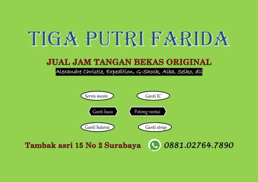 Jam tangan - ganti baterai dan servis