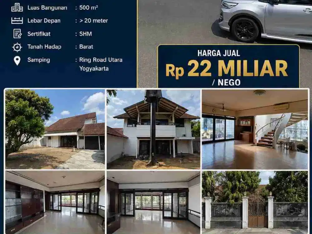 DIJUAL RUMAH & TANAH PREMIUM RING ROAD UTARA CONDONGCATUR – 1.598 m²