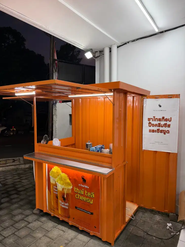 Container booth rombong