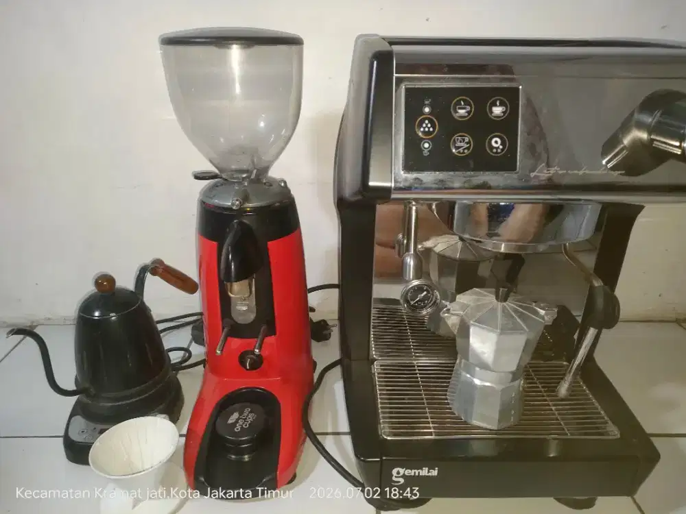 Mesin kopi grinder moka pot kettle