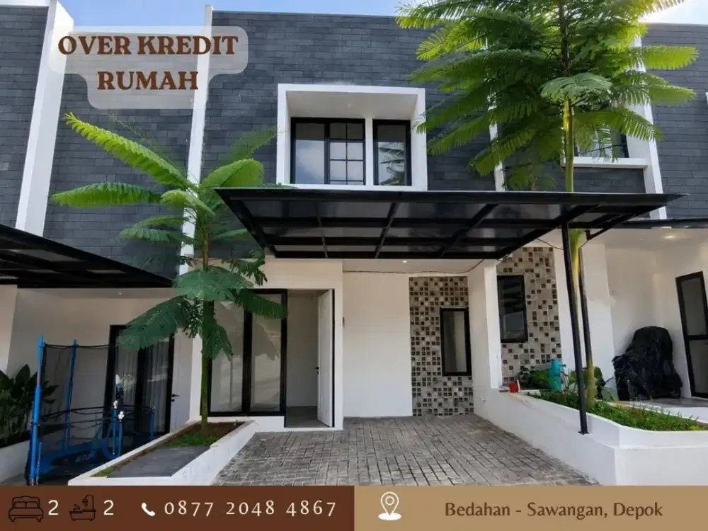 Rumah 2lantai dijual OVER KREDIT 55JT dkt Tol di Bedahan Sawangan Depok