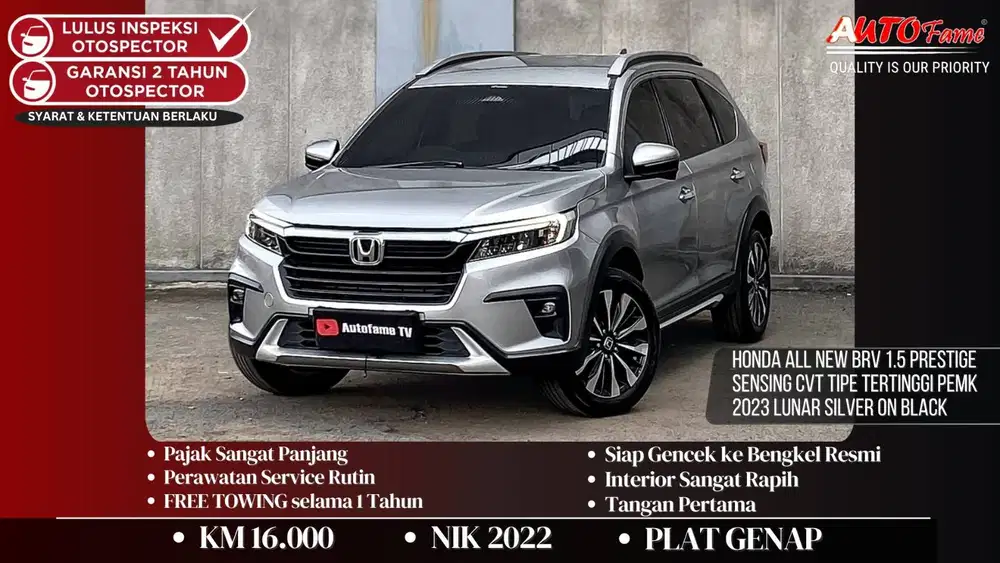 Honda All New BRV 1.5 Prestige Sensing CVT TIPE TERTINGGI PEMK 2023 Lu