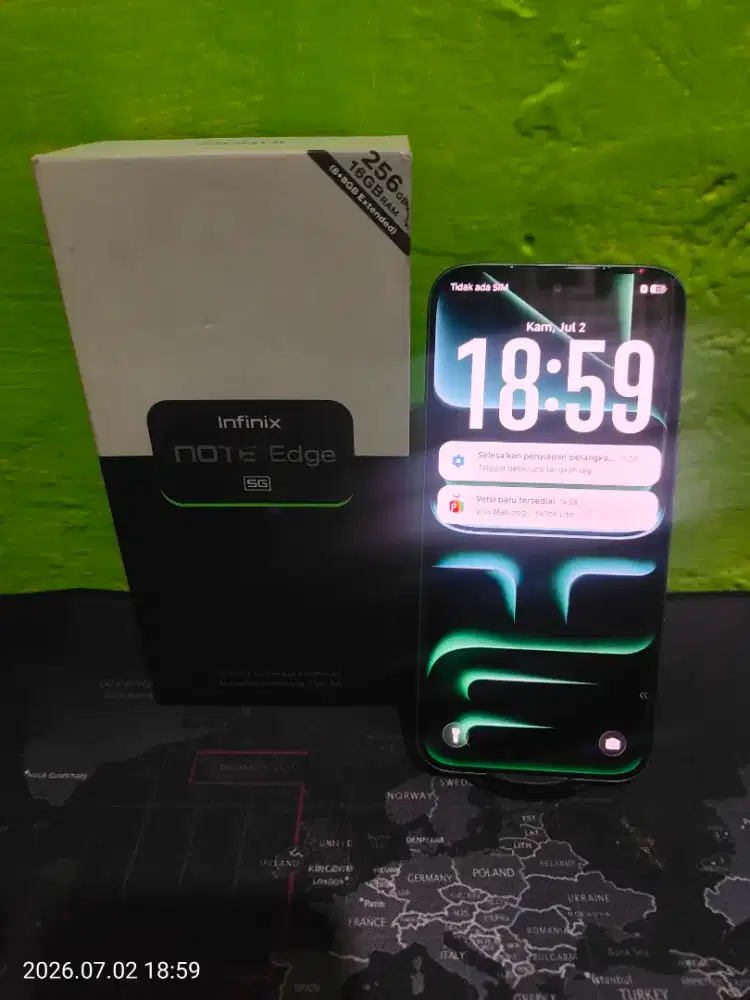 Infinik note edge 5g ram 8/256 fullset no minus cacad