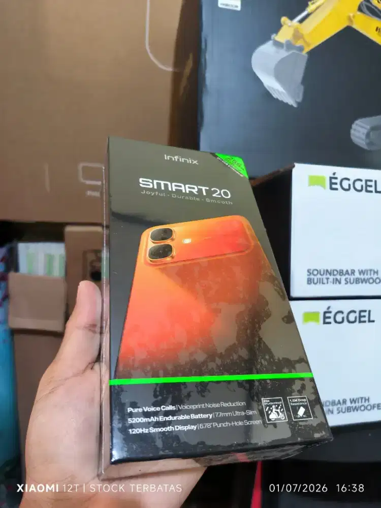 INFINIX SMART 20. Ram 4GB+256GB. BNIB/BARU/SEGEL. GARANSI RESMI.