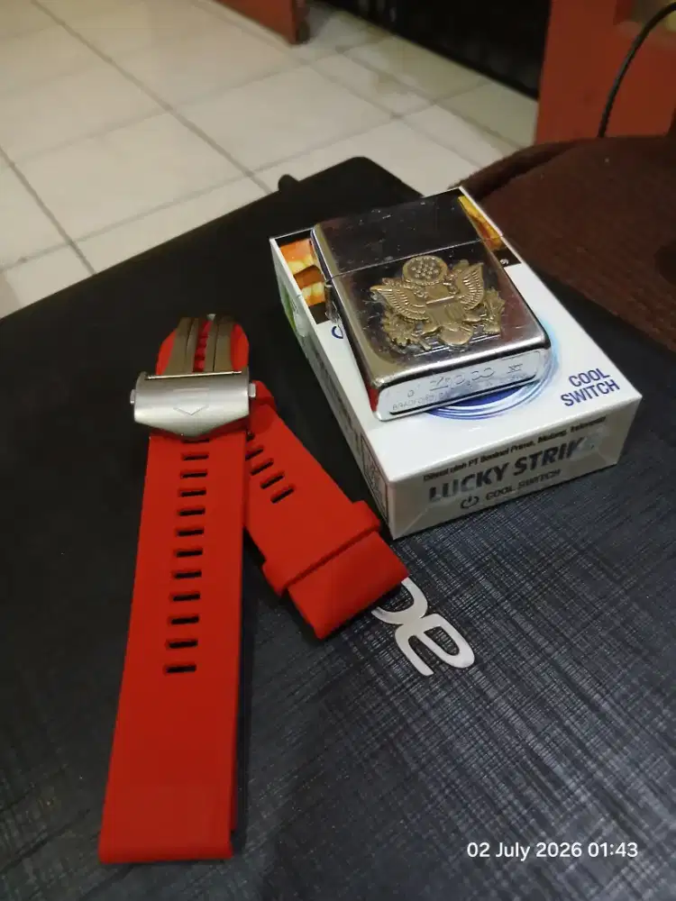 Red Rubber Strap For Tag Heuer Connected Calibre E3 & E4 45mm