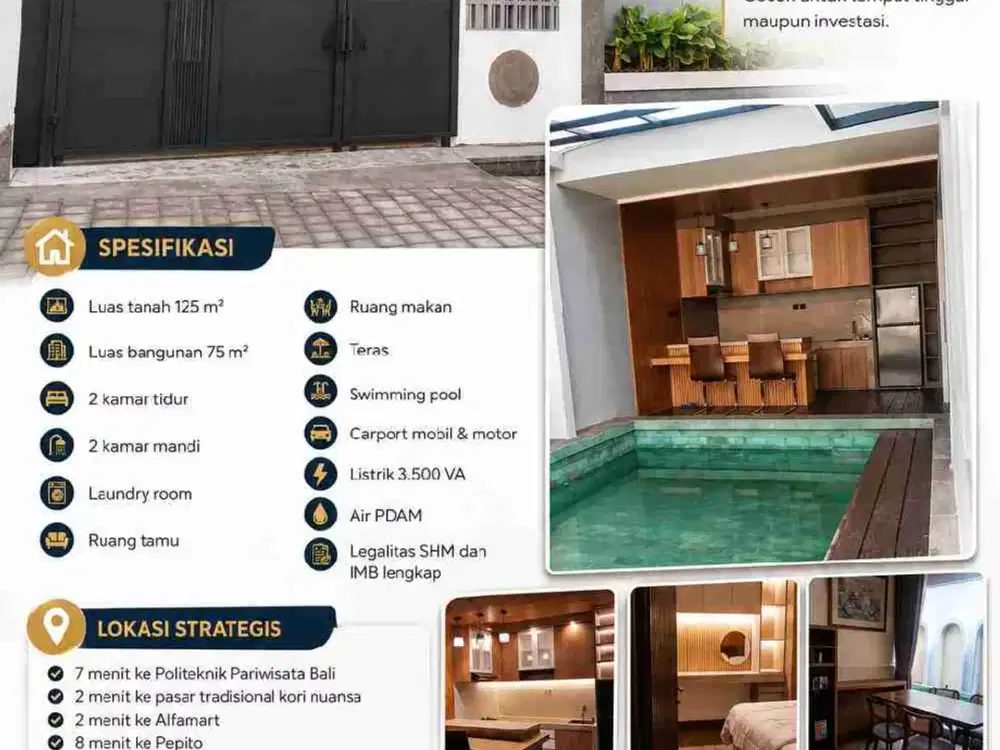 Jual Villa Baru 1lt Furnished Lokasi Jl Taman Griya Kori Nuansa arwa Strategis untuk Investasi
