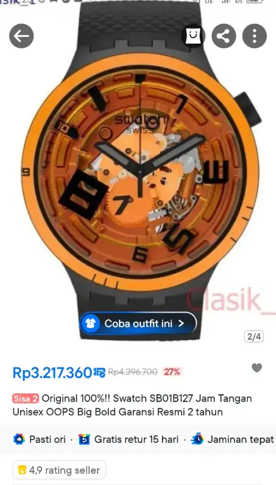 Swatch big bold planet oops SB01B127