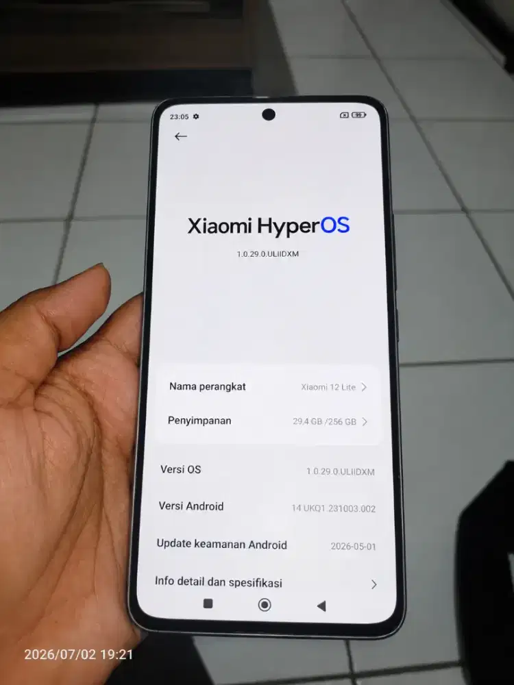 Xioami 12 lite ram 8/256