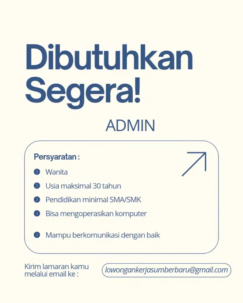 Dibutuhkan Admin