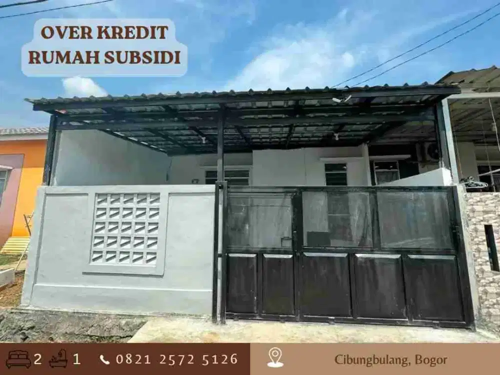 Jual Over Kredit SUBSIDI Full Renov dkt Kampus IPB ccln 1jt an di Cibungbulang Bogor