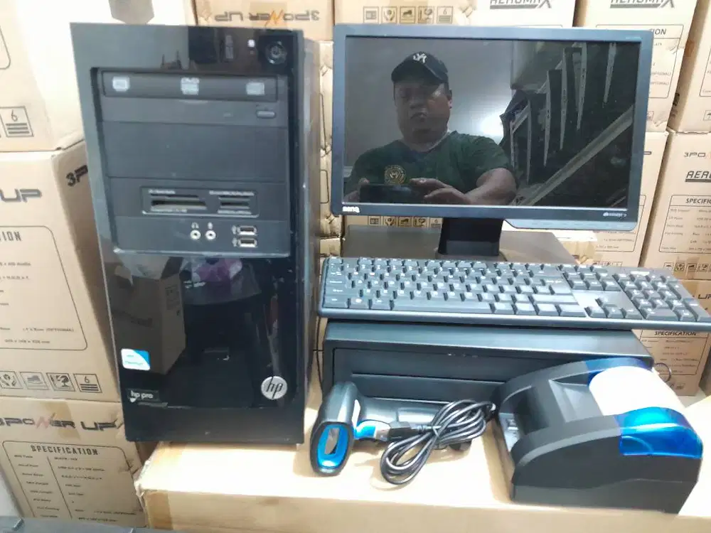 Komputer kasir lengkap siap pakai untuk toko sembako,minimarket DLL